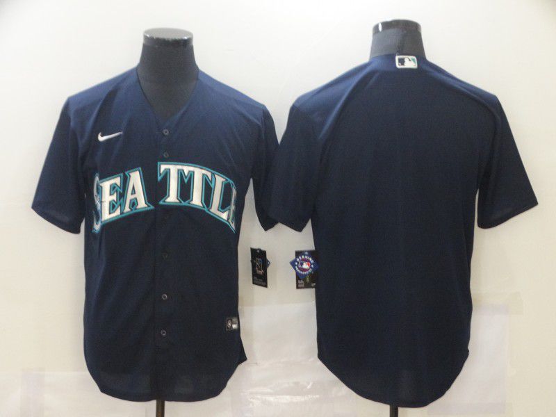 Men Seattle Mariners Blank Blue Game Nike MLB Jerseys->oakland athletics->MLB Jersey